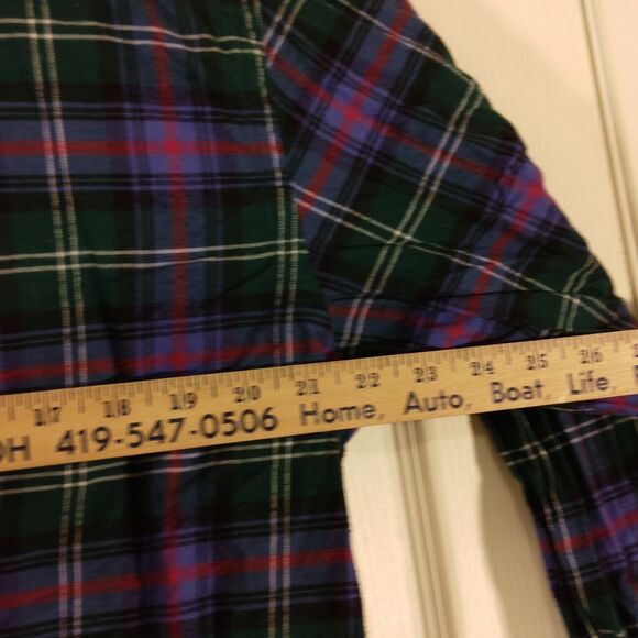 Brooks Brothers flannel shirt mens L Large Regent fit blue plaid long sleeve - Picture 4 of 8